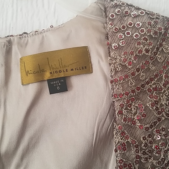 NICOLE MILLER Metallic  Cocktail Dress - Picture 2 of 8